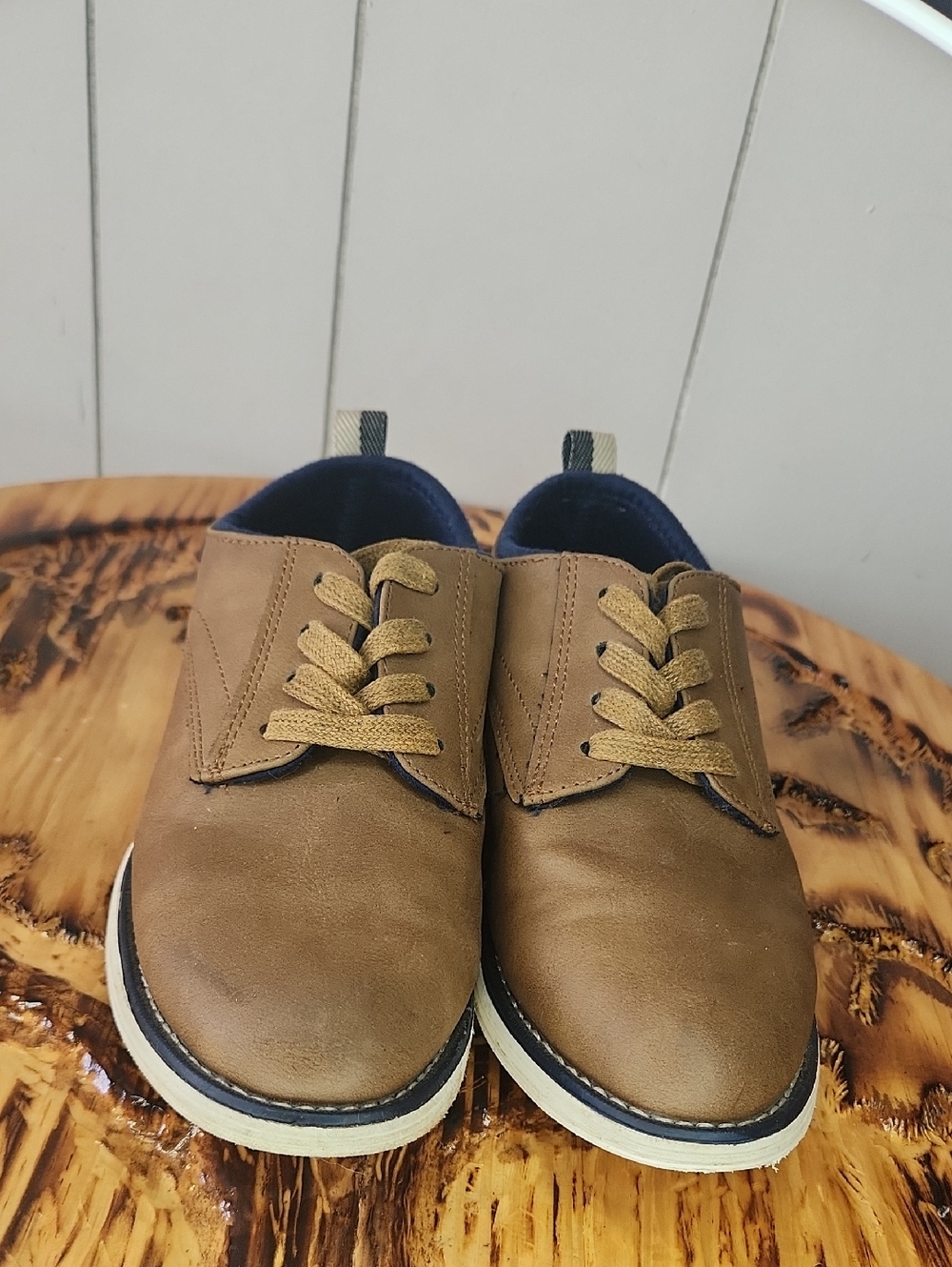 Cat And JACK little Boys Dress Up Brown Lace-Up Shoes